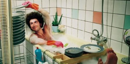 If cleanliness is next to Godliness, are men are further from God?